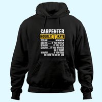 Hoodie Taux Horaire Menuisier Vintage Carpenter Apparel — Sweats à capuche pour hommes