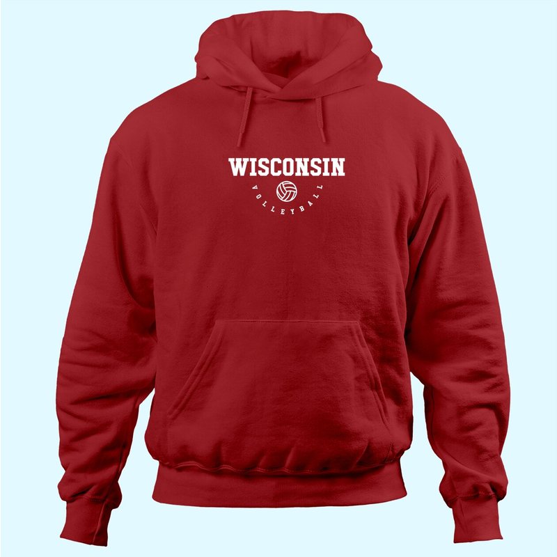 Hoodie de l'équipe de volleyball féminin du Wisconsin — Sweats à capuche pour hommes