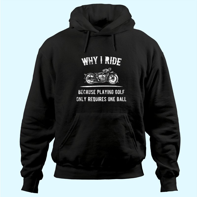 Hoodie Vintage Pourquoi Je Roule à Moto — Sweats à capuche pour hommes