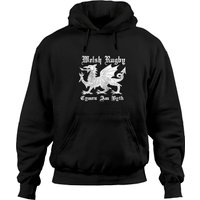 Haut à capuchon vintage du rugby gallois pour unisexe — Sweats à capuche pour hommes