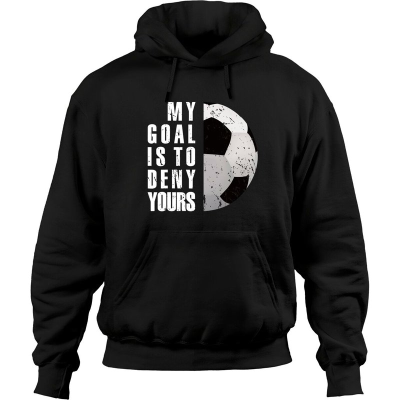 Mon but est de nier le vôtre Sweat à capuche de gardien de but de soccer usé — Sweats à capuche pour hommes
