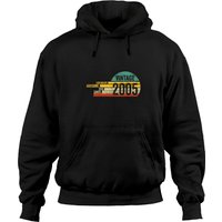 Hoodie Unisexe Anniversaire Vintage 2005 de 16 Ans - Noir — Sweats à capuche pour hommes