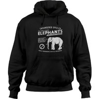 Hoodie Unisexe Save The Elephants en Noir — Sweats à capuche pour hommes