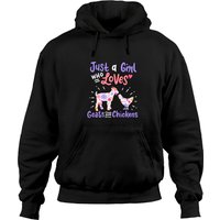 Just A Girl Who Loves Goats And Chickens Hoodie