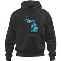 Hoodie Carte du Michigan pour Unisexe