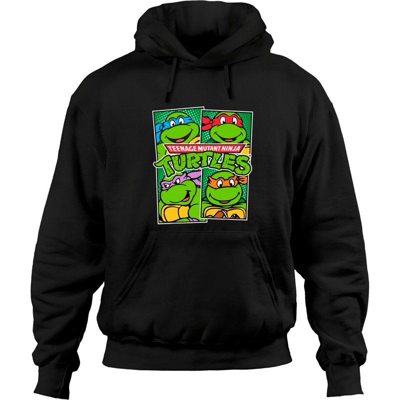 Haut à capuchon personnages en panneaux Tortues Ninja pour unisexe — Sweats à capuche pour hommes