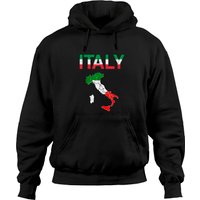 Hoodie Vintage Drapeau Italien pour Unisexe
