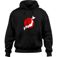 Hoodie Carte du Japon pour Unisexe en Noir — Sweats à capuche pour hommes
