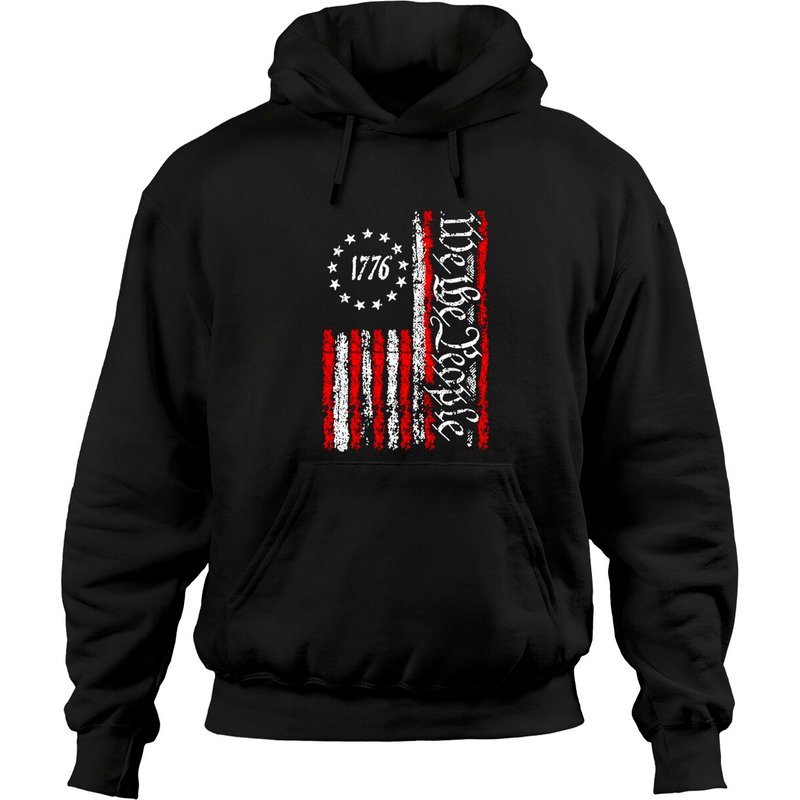 Hoodie Patriotic Vintage Drapeau USA 1776 pour Unisexe — Sweats à capuche pour hommes
