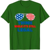 T-shirt pour hommes Think While It's Still Legal en noir
