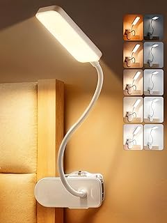 Clip on Lamp with 9 Brightness Levels and 5 Color Options