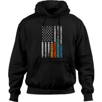 Hoodie Distressé Drapeau US Unmasked pour Hommes — Sweats à capuche pour hommes