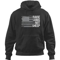 Hoodie Patriote Lion Raise Lions Not Sheep pour Hommes — Sweats à capuche pour hommes
