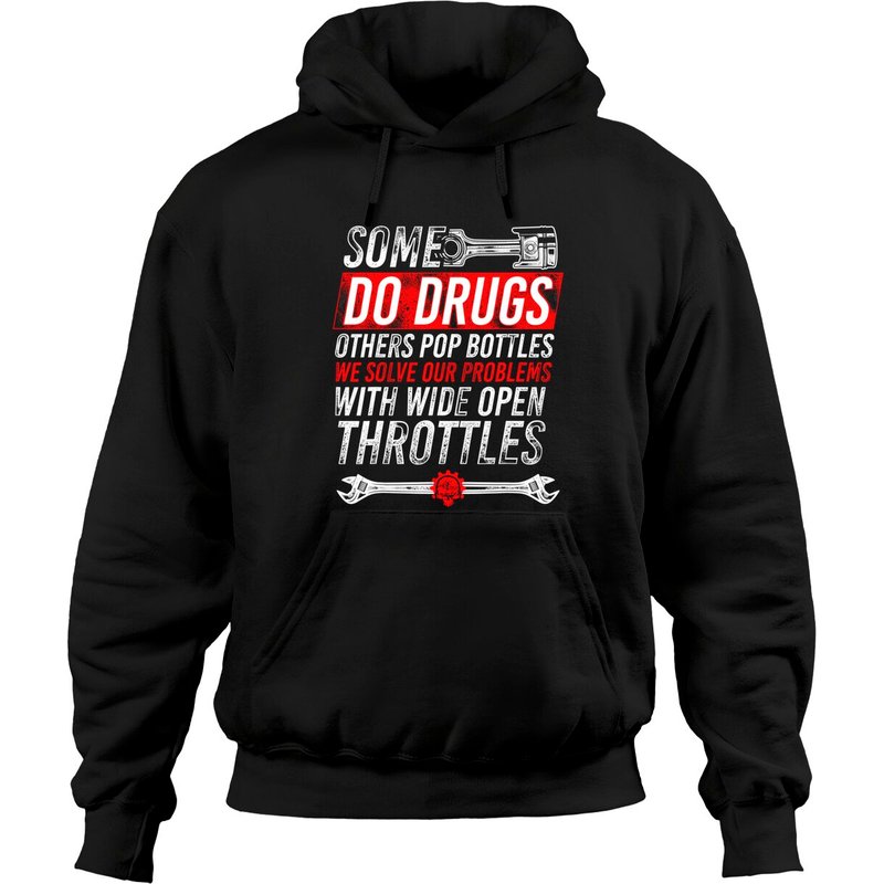 Hoodie Wide Open Throttle - Course de voitures ou camions — Sweats à capuche pour hommes