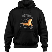 L'Anatomie d'un Dragon Barbu Hoodie pour Amateurs de Reptiles — Sweats à capuche pour hommes