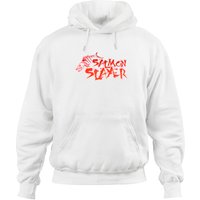 Hoodie de pêcheur Salmon Slayer pour unisexe en vert militaire — Sweats à capuche pour hommes