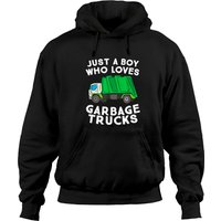 Hoodie Garbage Truck Just A Boy Who Loves Garbage Trucks — Sweats à capuche pour hommes