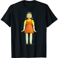 T-shirt Doll de Squid Game pour hommes en noir