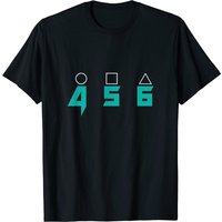 Squid Game Player Number 456 Round Square Triangle T-Shirt — Mens T Shirts