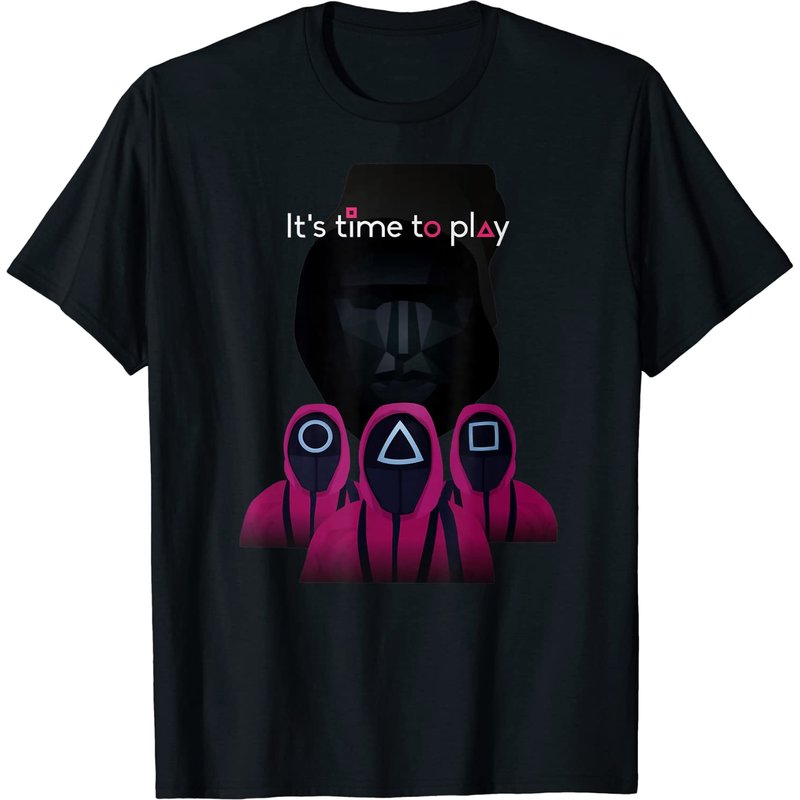 T-shirt pour hommes Squid Game Drame Coréen Film d'Horreur