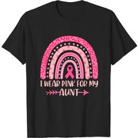 T-shirt pour hommes I Wear Pink pour ma tante avec motif léopard arc-en-ciel — T-shirts pour hommes