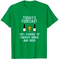 T-shirt drôle de fan de ailes de poulet - Prévisions de bière pour hommes — T-shirts pour hommes