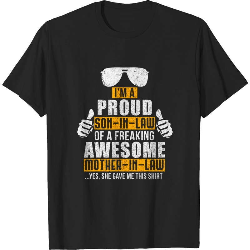 Proud Son-in-law T-shirt for Men - Black