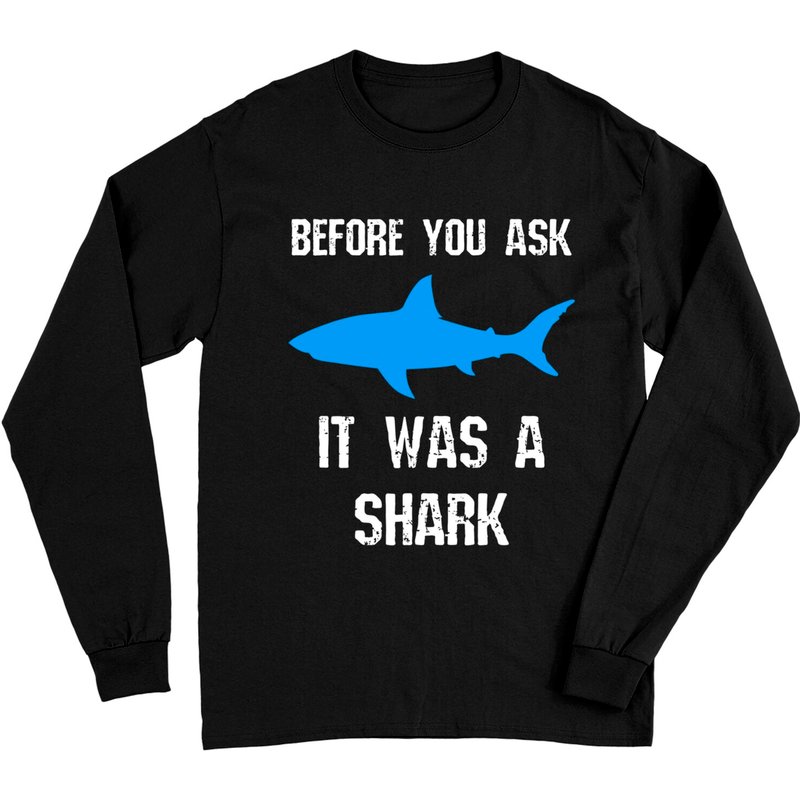 Funny Amputee Shark Humor Long Sleeve T-Shirt for Unisex