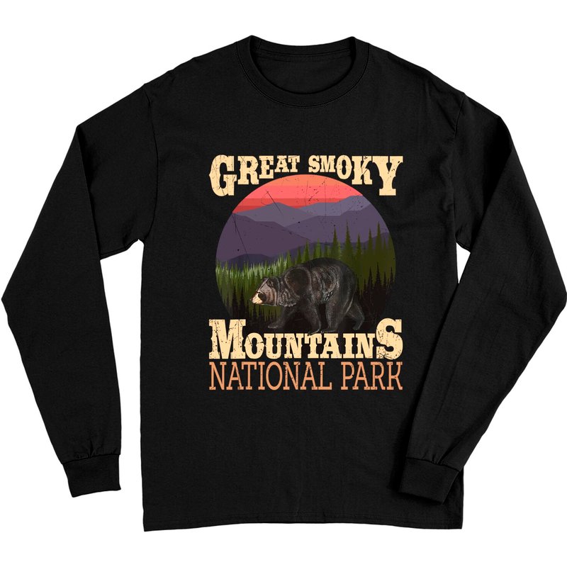 T-shirt à manches longues du parc national des Great Smoky Mountains pour unisex — T-shirts pour hommes