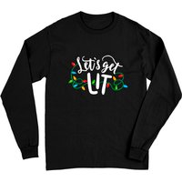 Pyjama de Noël Amusant Let's Get Lit Manches Longues — T-shirts pour hommes