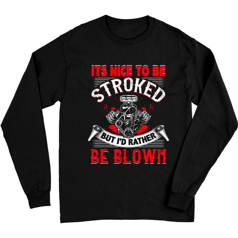 T-shirt à manches longues It's Nice To Be Stroked Funny Racing pour hommes — T-shirts pour hommes