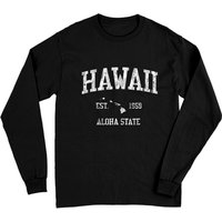T-shirt à manches longues Hawaii Design sportif vintage pour unisexe — T-shirts pour hommes