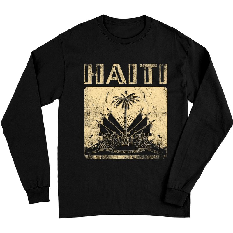 Haiti 1804 | T-Shirt à Manches Longues Drapeau Haïtien pour Hommes — T-shirts pour hommes