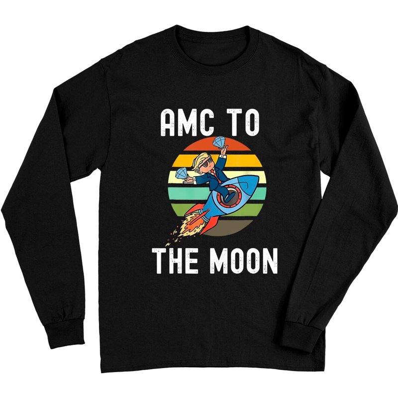 Diamond Hands AMC Wallstreetbets AMC Apes Long Sleeve T-Shirt — Mens T Shirts