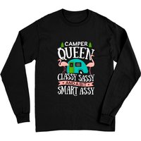 Camper Queen Classy Sassy Long Sleeve Camping RV T-Shirt