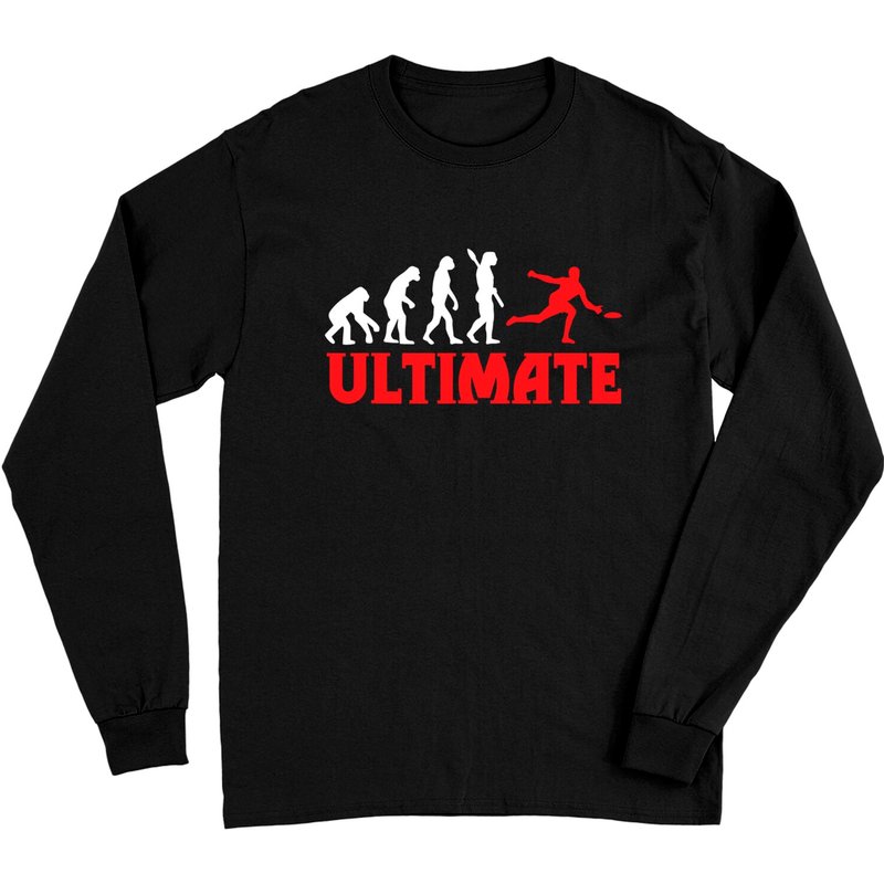 Ultimate Frisbee Evolution Gift Long Sleeve T-Shirt for Unisex
