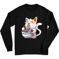 Ramen Cat Kawaii Anime Long Sleeve T-Shirt for Unisex