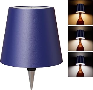 Abat-jour de bouteille sans fil avec 3 températures de couleur - Lampe de bureau rechargeable — Lampe de bureau menée