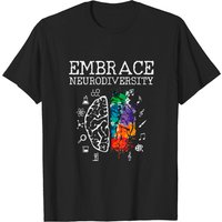 Neurodiversity Shirt - Embrace ADHD Autism ASD T-Shirt for Men — Mens T Shirts