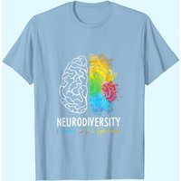Neurodiversity Autism Spectrum Rainbow Brain T-Shirt for Men — Mens T Shirts