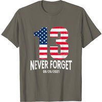T-shirt Never Forget 13 membres du service aéroport de Kaboul Afghanistan