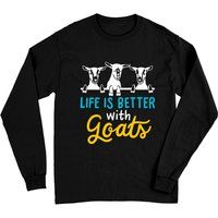 Life Is Better With Goats Lover Gift Long Sleeve T-Shirt