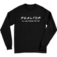 Je serai là pour vous - Cadeau d'agent immobilier à manches longues — T-shirts pour hommes