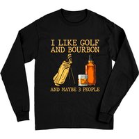 T-shirt à manches longues I Like Golf And Bourbon And Maybe 3 People — T-shirts pour hommes