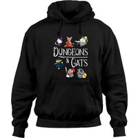 Dungeons And Cats Dragon Cat Pullover Hoodie pour Unisexe