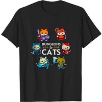 T-shirt Dungeons And Cats Dice pour hommes - Gamer félin — T-shirts pour hommes
