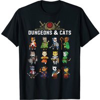 T-shirt Aventurier Chats Fantasy Tabletop Roleplaying Gamer — T-shirts pour hommes