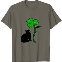T-shirt pour hommes Chat Noir de la Saint-Patrick Mon Charme Porte-Bonheur — T-shirts pour hommes