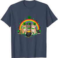 Three Cat St Patricks Day Irish T-Shirt for Men