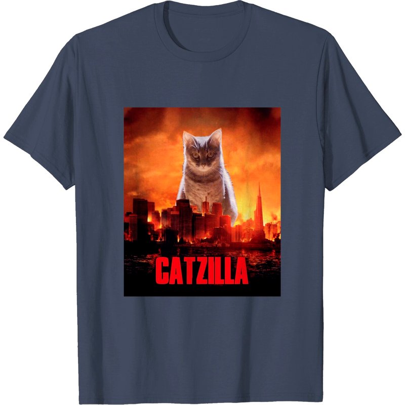 T-shirt Catzilla pour amoureux des chats et des chatons — T-shirts pour hommes